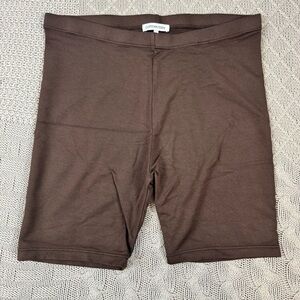 Cotton Citizen Espresso Siena Biker Shorts Medium New in Package USA made